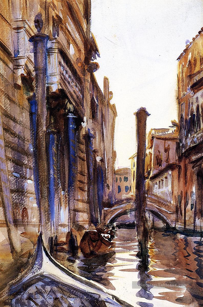 Canal latéral à Venise John Singer Sargent Peintures à l'huile